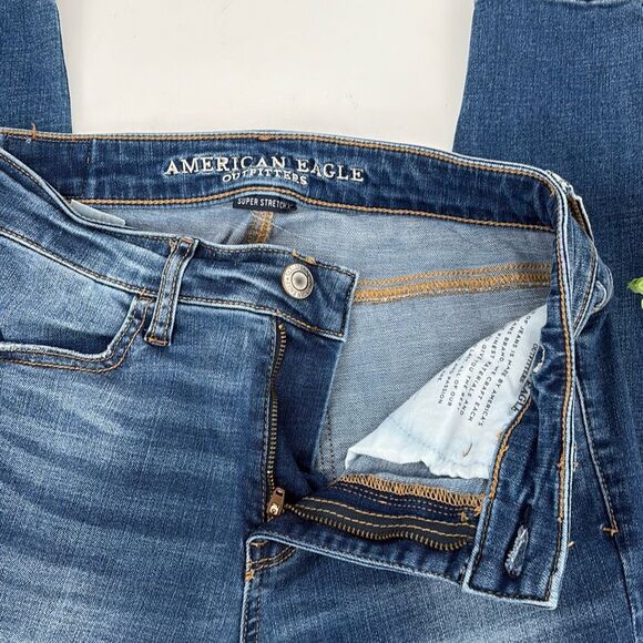 American Eagle High-Rise Stretch Jegging Size 2 Short Faded Blue‎ - Picture 5 of 11